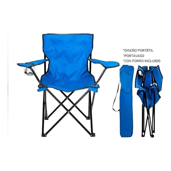 Silla Portátil Plegable De Lona+tubo De Acero Camping