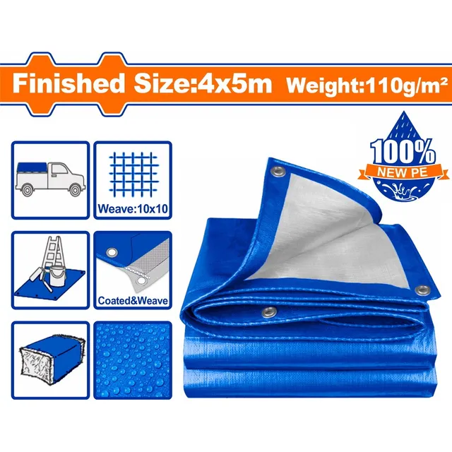 Cobertor Lona Tarp Super Resistente Lluvia Y Sol 4 X 5 Mts