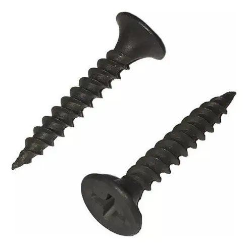 Tornillos T2 Punta Aguja Placa Yeso X 250 Unidades Negro