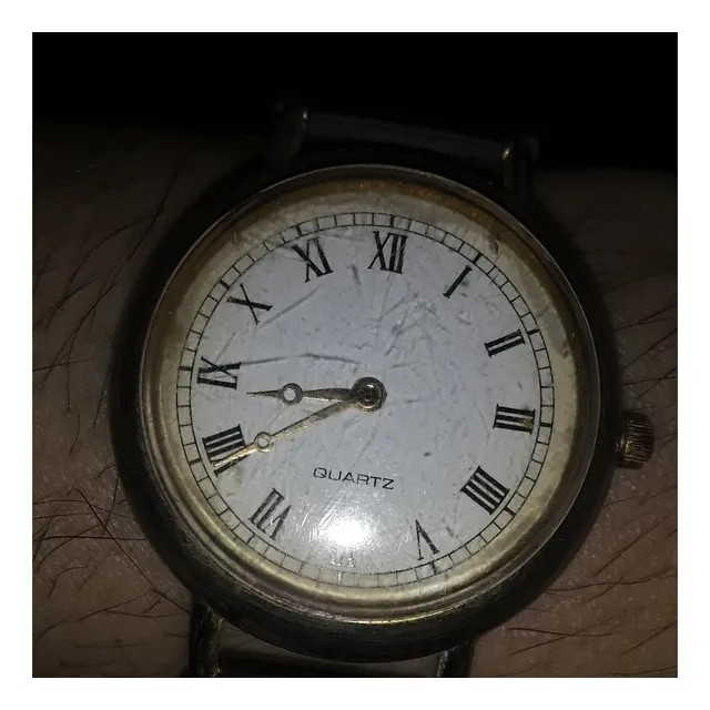 Reloj Metál  En Dorado Números Romanos!!! *** Quartz.usado
