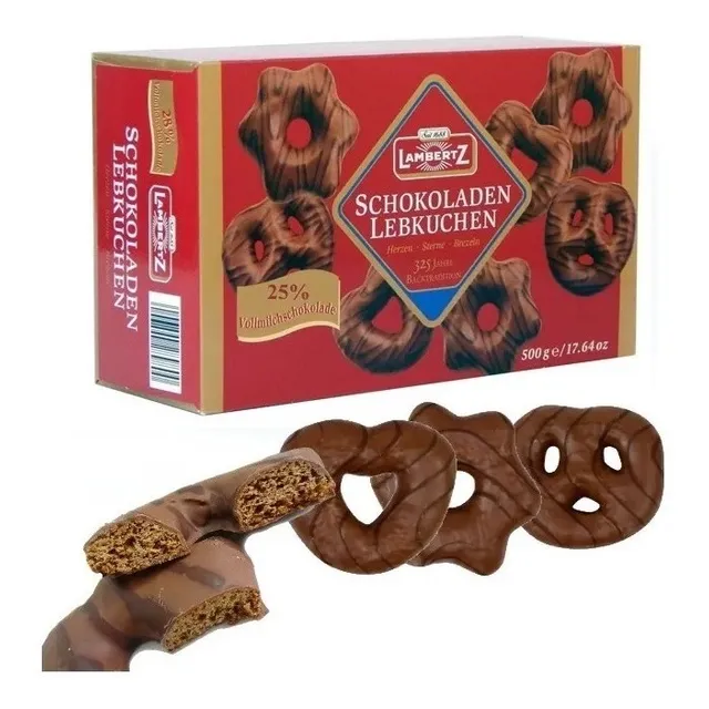 Pão De Mel Alemão Schokoladen Lebkuchen Caixa Com 500g