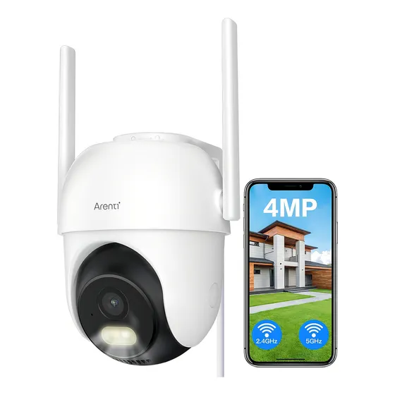 Camara Seguridad Exterior Wifi 5.8ghz Arenti Op1 Diginet Color Blanco