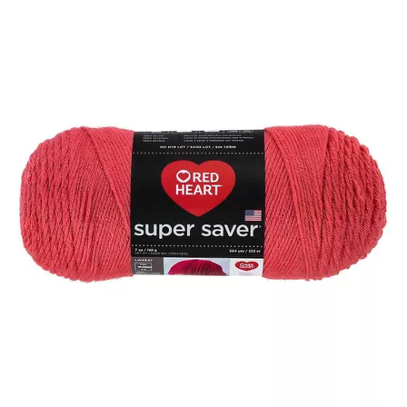 Estambre Acrílico Liso Super Saver Red Heart Coats Color 0259 Flamingo