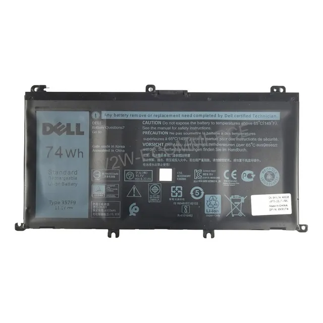 Batería Dell 357f9 74 Wh 6333 mAh Color Negro