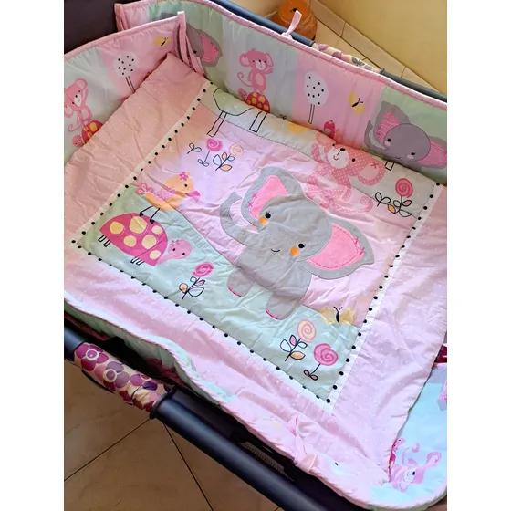 Juego De Cama Para Cuna De Bebé De 4 Piezas P/niña  