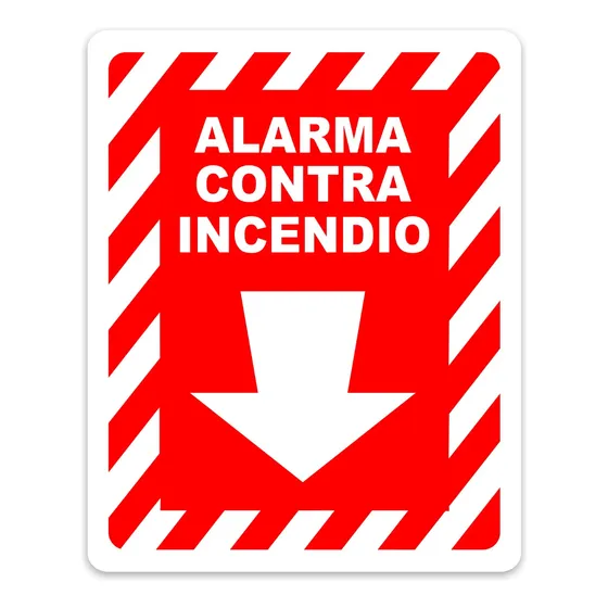 Aviso Alarma Contra Incendio - Señalización Industrial