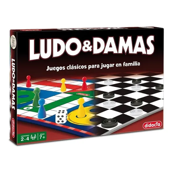 Ludo Y Damas Tablero 2 En 1 Juegos De Mesa Didacta
