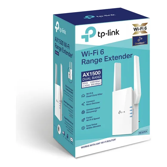 Repetidor Extensor De Rango Tplink Re505x Wifi 6 Ax1500 Mesh