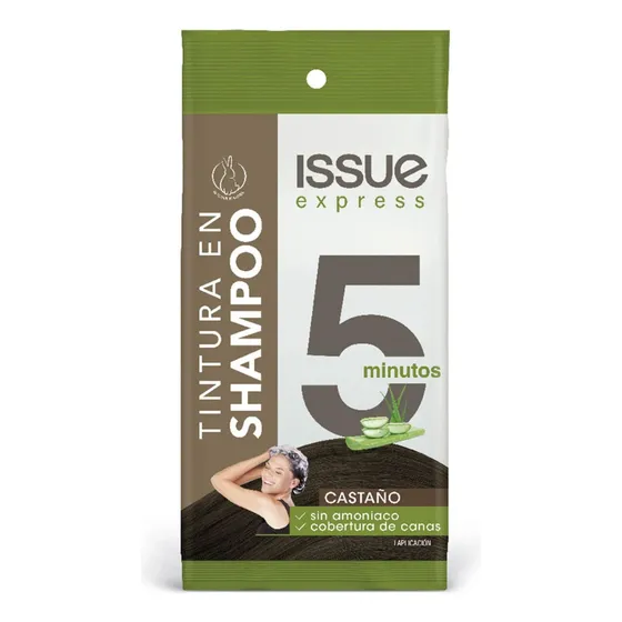Issue Express 5 Minutos Tintura En Shampoo Tono Castaño