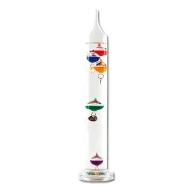 Termometro Liquido Galileo Esferas Cristal 280mm Hogar Deco