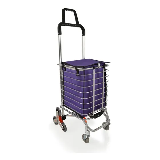 Carro Metálico Plegable Con Bolsa Y Rueda Triple, 50 Kg