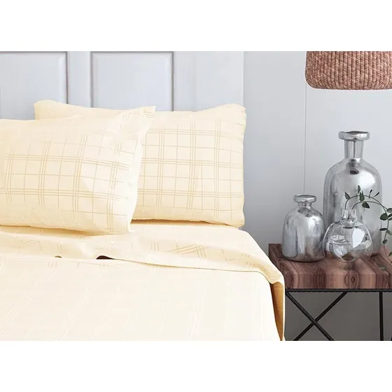 Doral Set sabanas EMBOSSED color crudo plaza y media