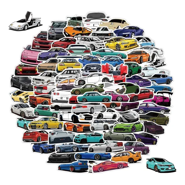 100 Racing Stickers Calcomanía Para Autos Pvc Pegatinas