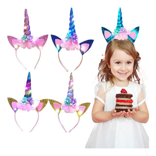4 Diademas Unicornio Led Disfraz Pascua Fiesta 4 Diademas Unicornio Led Disfraz Pascua Fiesta