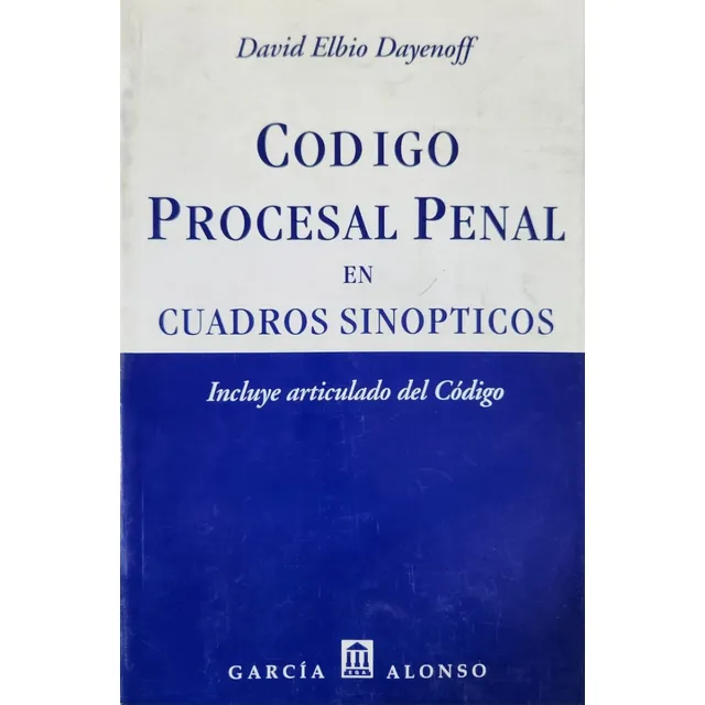 Código Procesal Penal En Cuadros Sinópticos - David Elbio D.