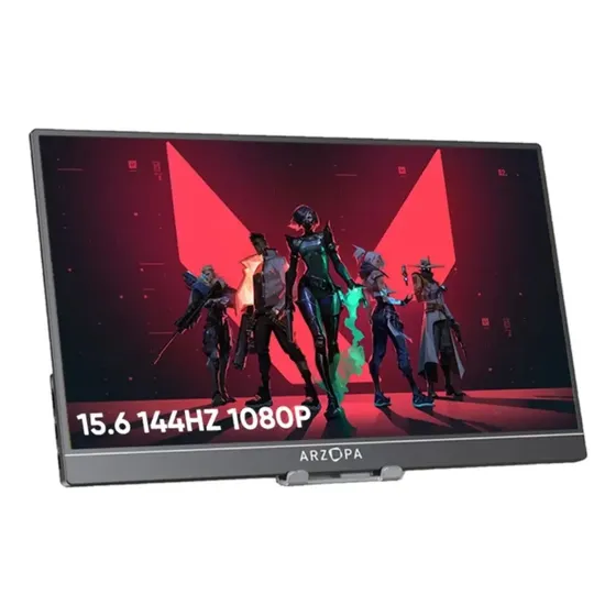 Monitor Portátil Full Hd 144hz Gamer 1080p: Alta Qualidade Cor Preto