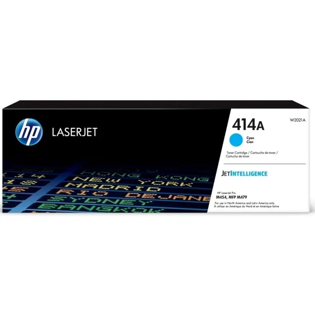 Cartucho De Tóner Hp Original 414a Cian Laserjet W2021a