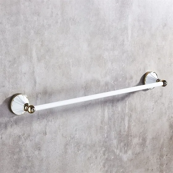 Toallero Baño Montado Pared Estilo Europeo Estante Blanco