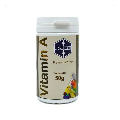 Vitamina A 50g - Amgercal - Aves E Pássaros