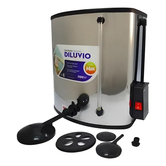 Ducha Calefon Electrico Acero Inoxidable 20 L 1100w Diluvio