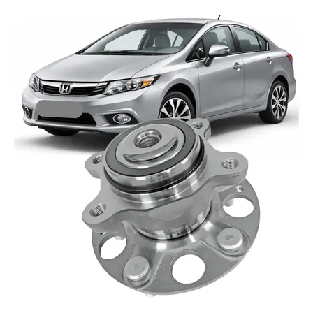 Cubo Da Roda Traseira Com Rolamento New Civic Com Abs