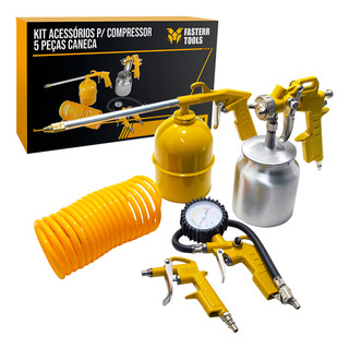 Kit Acessórios Para Compressor 5 Peças Fasterr Fst034 Kit Acessórios Para Compressor 5 Peças Fasterr Fst034