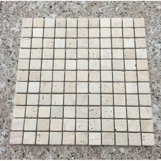 Mosaico, Malla De Marmol. Color: Crema Marfil.