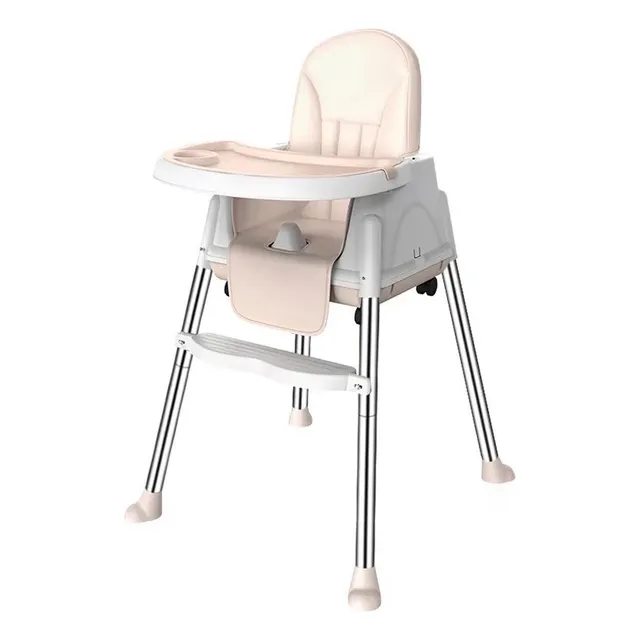 Silla De Comer Plegable Para Niños 2 En 1 Snack Beige