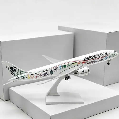 Modelo Avión Aeromexico Boeing 737 Max 8 1:200 Inflight 200 Blanco