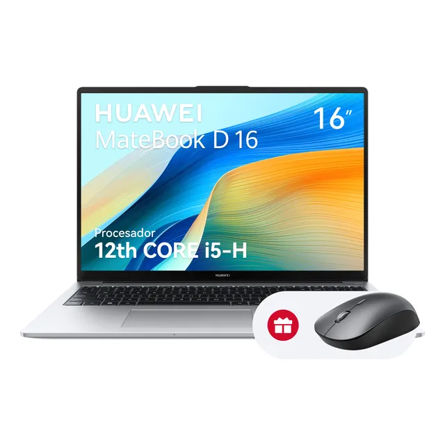 Laptop Huawei MateBook D16 i5 12th 8 GB 512 GB Win11 + Mouse