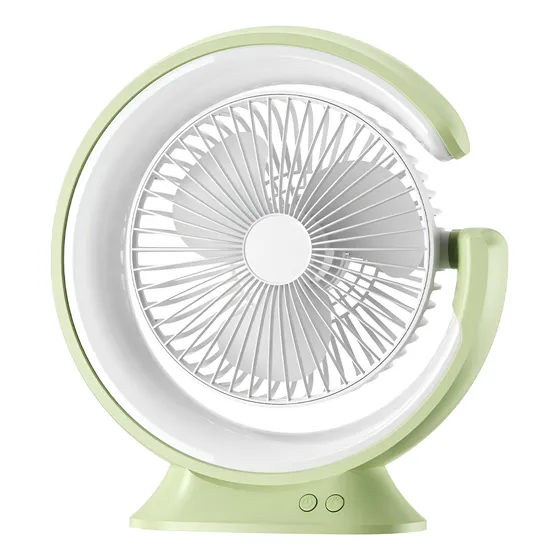 Ventilador De Escritorio Lámpara De Mesa Luna Carga Usb