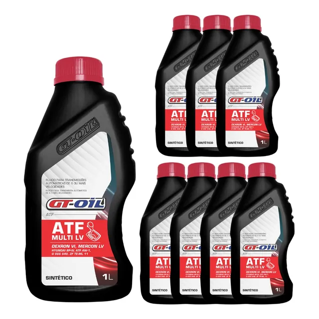 Kit 8 Óleo Cambio Automático Atf Dexron 6 Gt Oil multi lv