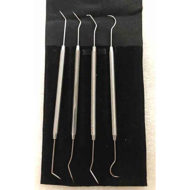 Exploradores Odontológicos Set De 4 Unidades Con Su Forro