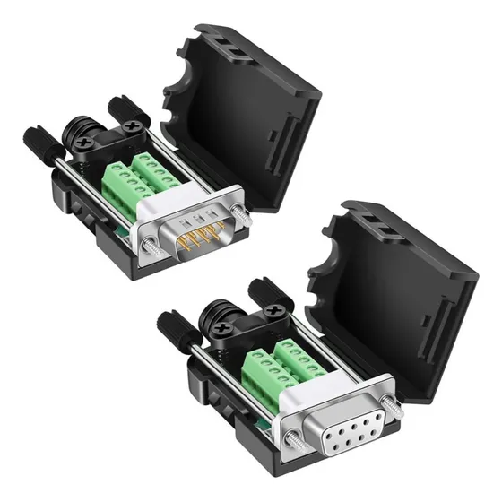 Para Conector Db9 Com Borne Macho E Femea
