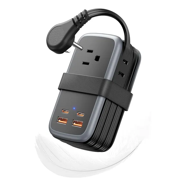 Estación De Carga Rápida Usb 65 W Con 3 Tomas Y 4 Puertos