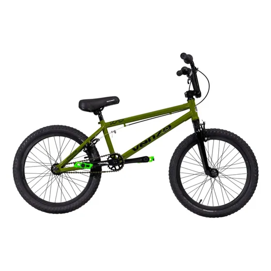 Bicicleta Bmx Freestyle Venzo Rad 2025 Rodado 20 Verde/negro R20
