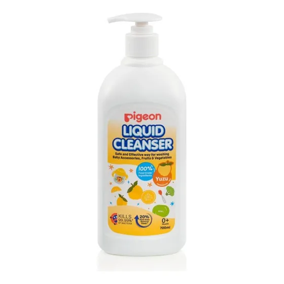 Pigeon limpiador de mamaderas yuzu con dosificador 700ml color blanco