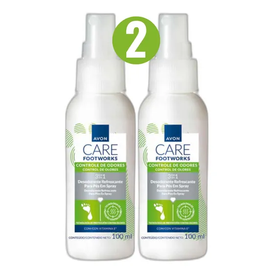 Spray Para Chulé E Mau Cheiro Nos Pés Avon 2 Unidades