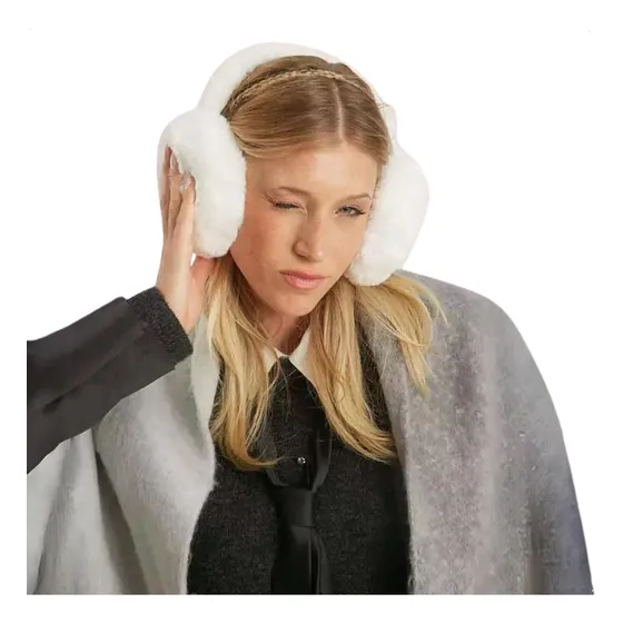 Orejeras Peluche Frio Invierno Mujer Grandes Plegables Moda