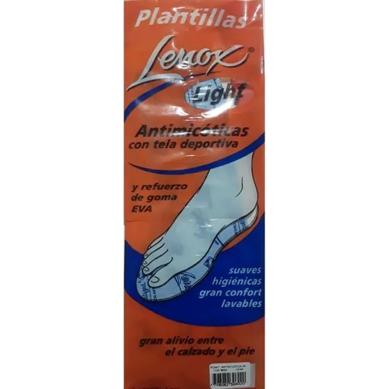 Plantillas Antimicoticas Anti Hongos Light Deportivas Lenox Tamaño De La Plantilla Talle 3 (40-42)