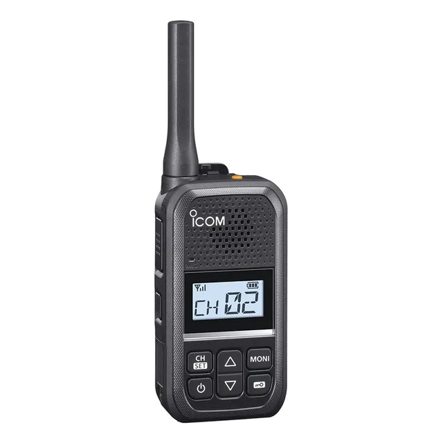 Radio Portátil Icom Ic-f200, 2w, 16 Canales, 450-470 Mhz Bandas De Frecuencia Uhf Color Negro