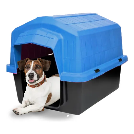 Casa Cachorro Pet Casinha Médio N4 Proteção UV - Azul;