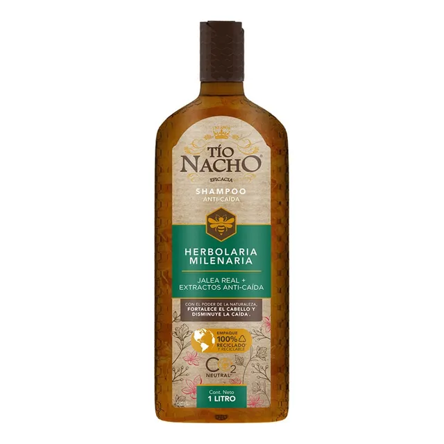 Shampoo Tío Nacho Herbolaria Milenaria Anticaída en botella de 1L por 1 unidad