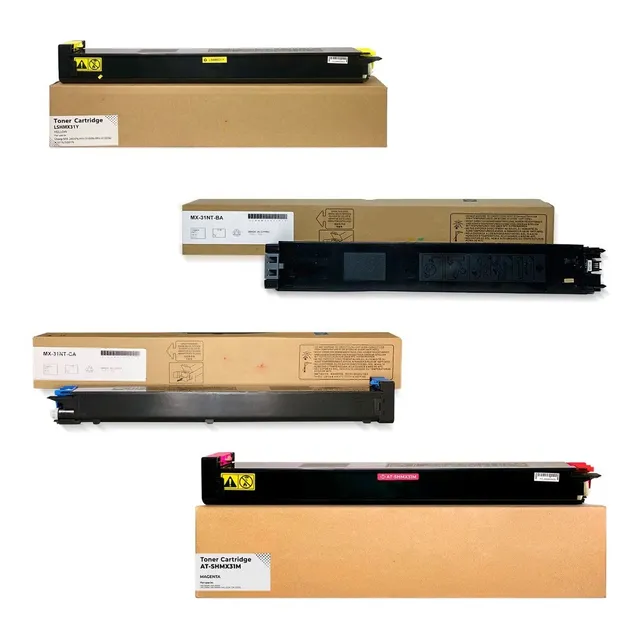 Kit 4 Tóner Compatible Con Sha Mx-31  Mx-2600n/ 3100n/ 4100n