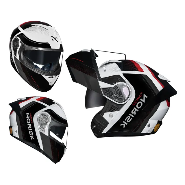 Capacete Moto Robocop Norisk Force2 Kore Articulado C/óculos