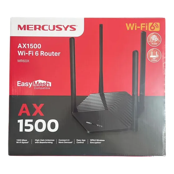Router Ax1500 Mr60x Mercusys Doble Banda Gigabit Wifi 6 Mesh