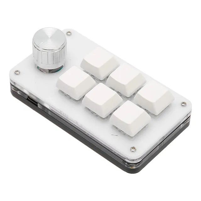 Teclado Programable Zyyini, Teclado De 6 Teclas De Una Mano 