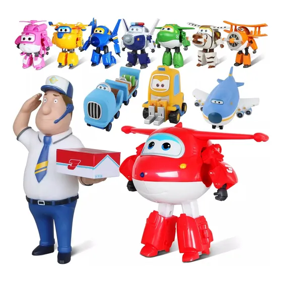 Pack Muñecos Super Wings Colección Aviones Transformables