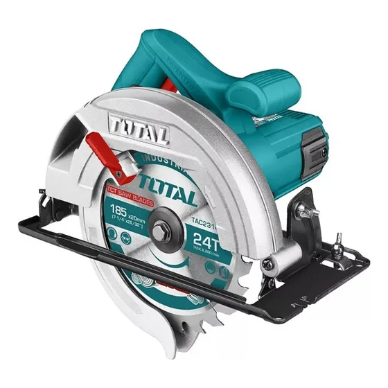 Sierra Circular Total 1200w Industrial color turquesa 185mm 5.000rpm Incluye 1 Disco Corte Madera 24 Dientes TS11218576