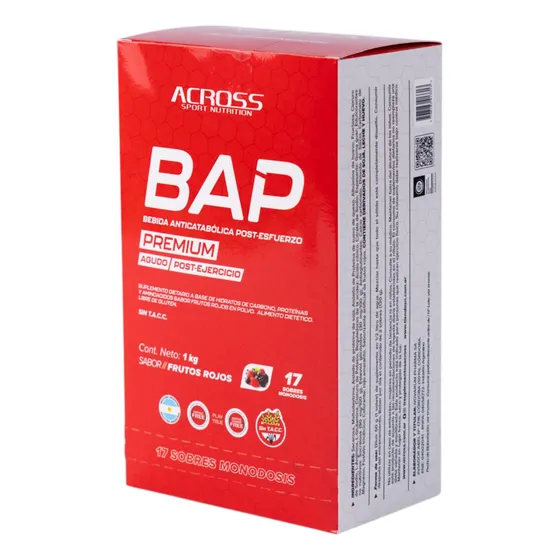 Suplemento Recuperador En Monodosis Post Esfuerzo BAP Across Frutos Rojos